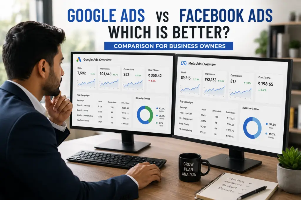 Google Ads vs Facebook Ads: Which is Better? A Complete Guide for Business Owners