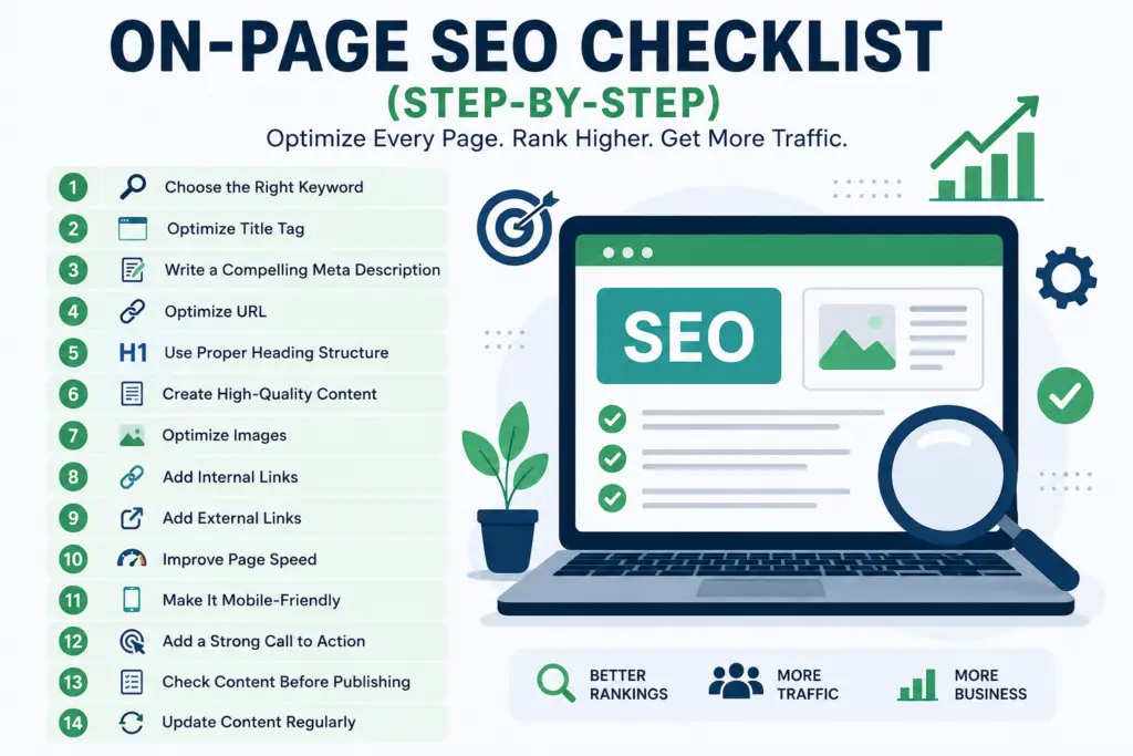 On-Page SEO Checklist (Step-by-Step): A Simple Guide for Business Owners